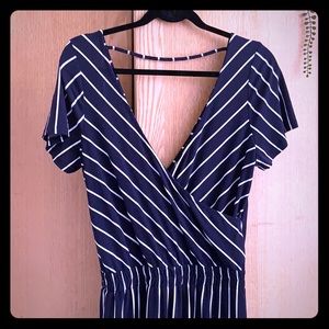 Express striped jumpsuit